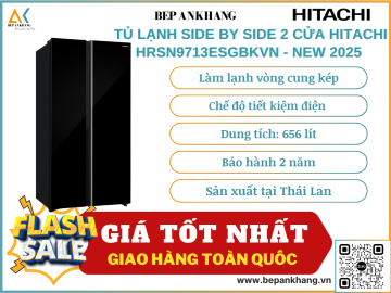 TỦ LẠNH SIDE BY SIDE 2 CỬA HITACHI HRSN9713ESGBKVN - NEW 2025 - MADE IN THÁI LAN